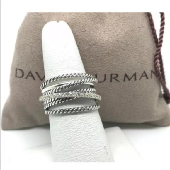 David Yurman Jewelry - David Yurman Diamond crossover ring